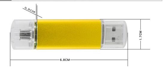 Mobile computer dual-use U disk 8G / 16G / 32G metal OTG USB2.0 flash drive